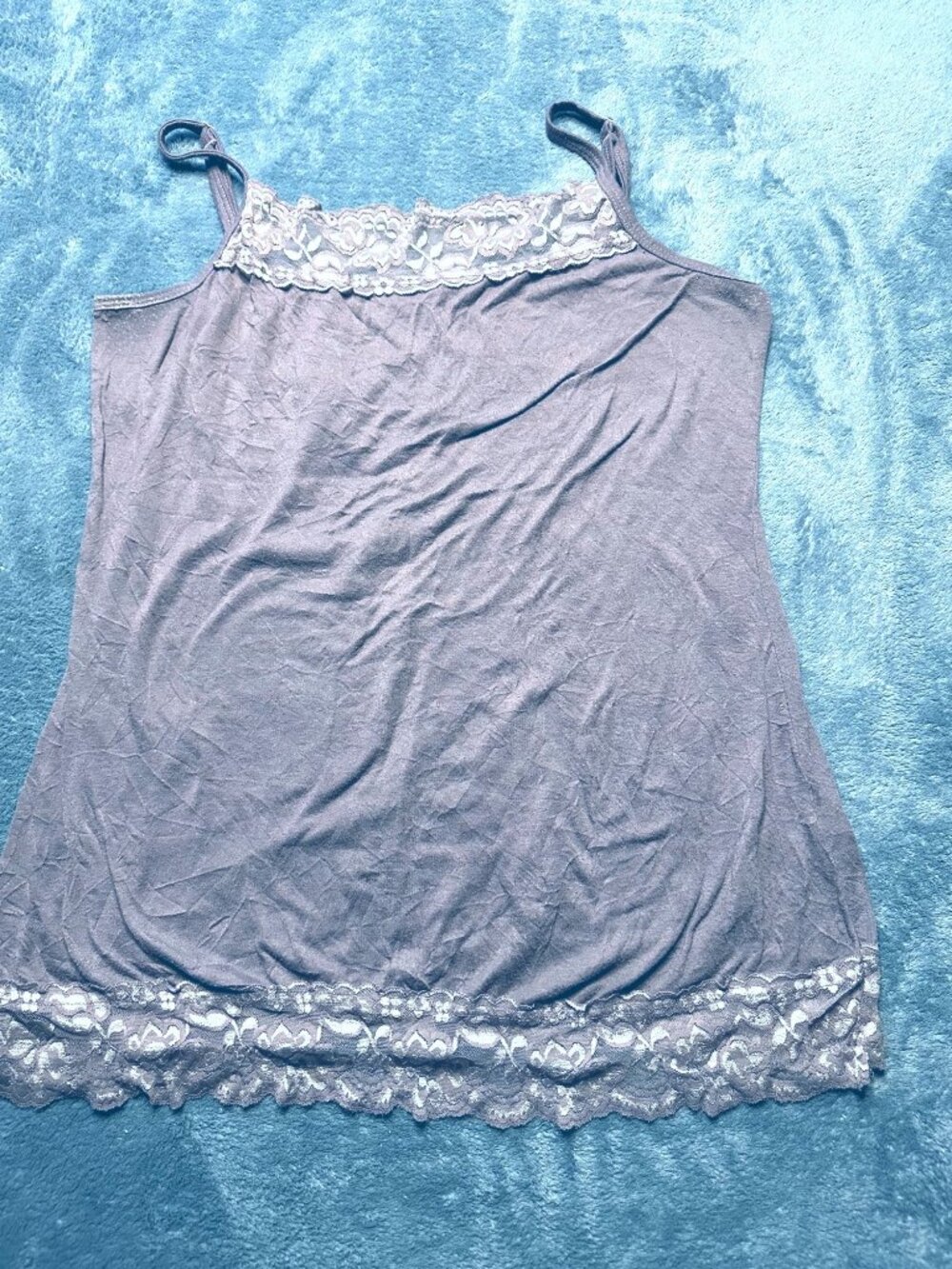 Maurices Lilac Lavendar Lace-Trim Camisole Top Plus Size 0